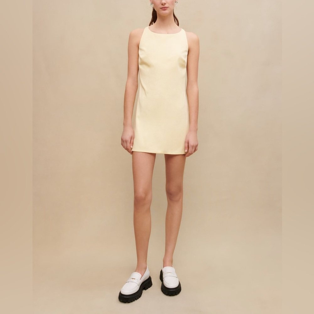 Maje Short Shift Yellow Spring Dress